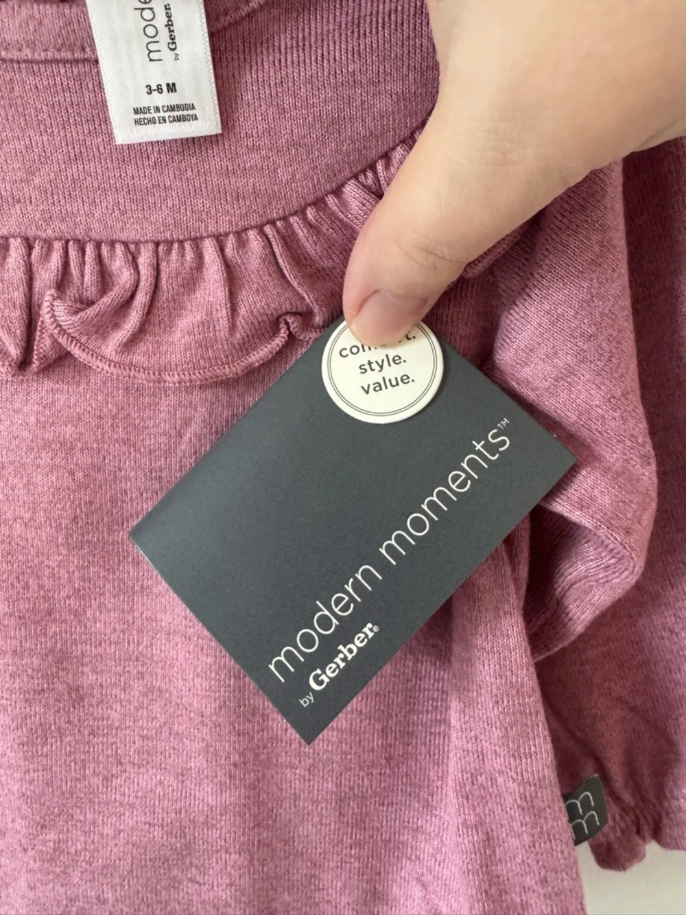 MODERN MOMENTS 2 piece super soft baby set; girls clothes - Picture 5 of 5